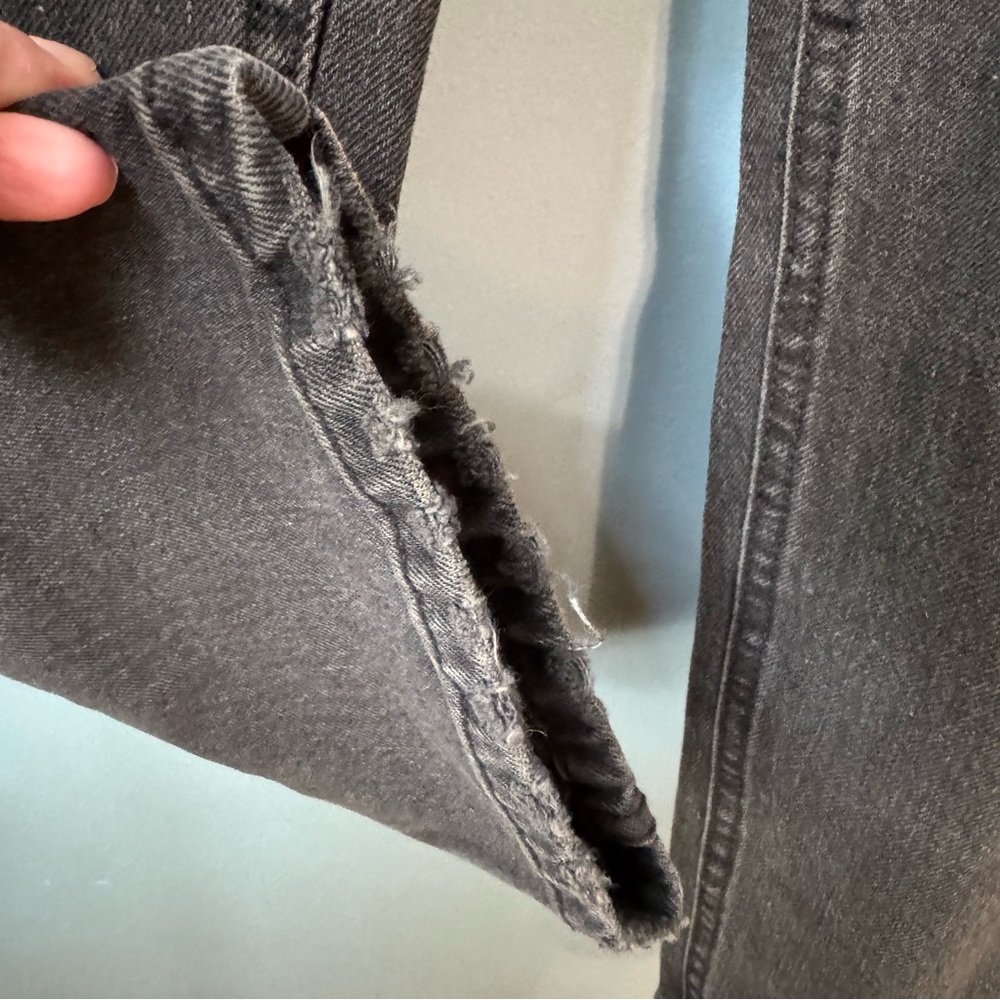 Wild Fable High Rise Tapered Jeans in Faded Black Wash. Distressed. Women’s 16 - Picture 8 of 15